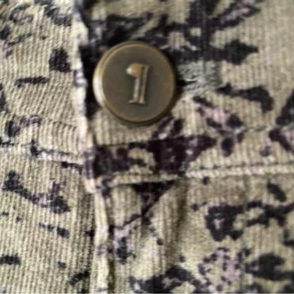 Pilcro Letterpress Ted Corduroy Olive Green Serif Black Mid Rise Pants SZ 28 - Picture 13 of 14